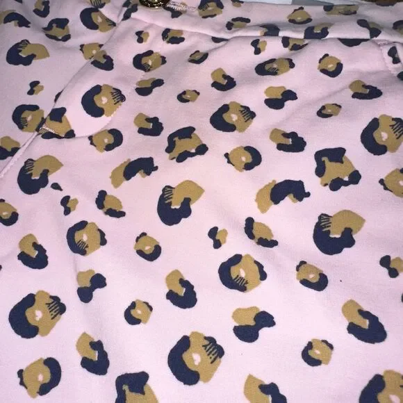 Lilly Pulitzer pink leopard scalloped knit shorts - Picture 3 of 8